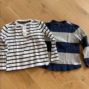 Set of 2 Gap Kids Long Sleeve Waffle Shirts - Size S